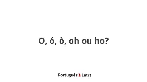 Oh ou ó